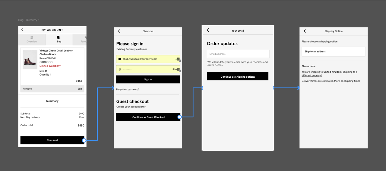 Address lookup surfacing options as the user types