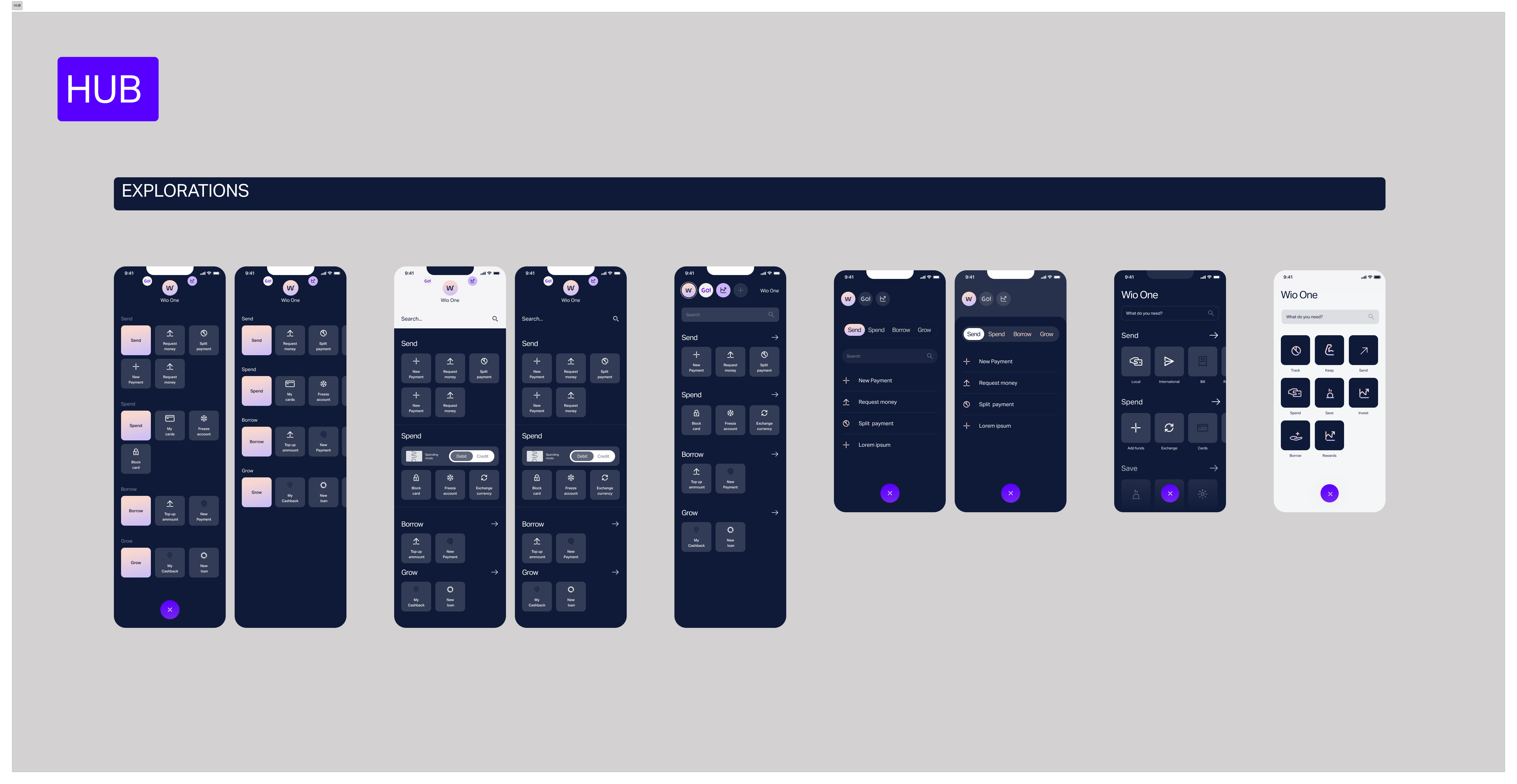 The central hub — one place to reach every financial feature